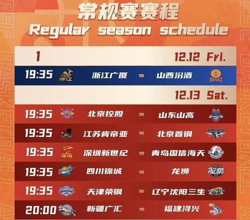 CBA新赛季定档12月12日：卫冕冠军打响揭幕战，江苏双雄备战新赛季