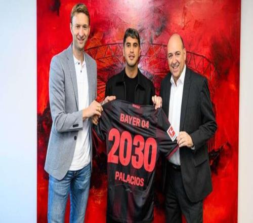 官方：勒沃库森与帕拉西奥斯提前续约至2030年