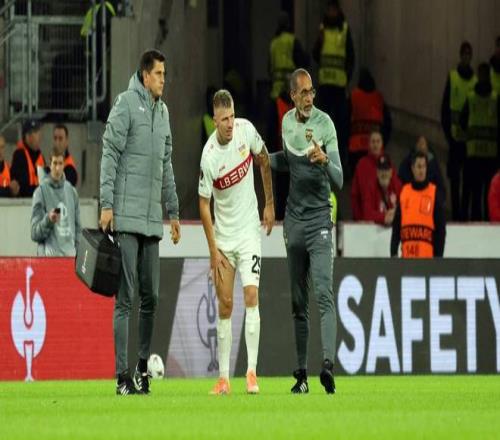 斯图加特官方：后卫杰利奇内收肌受伤，无缘对阵科隆