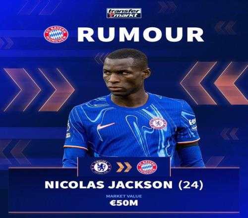 德转：拜仁与杰克逊个人条款达成一致，德甲班霸希望租借