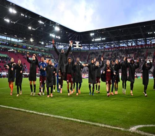 莱比锡队史德甲首次客场净胜6球，近7轮6胜1平升至德甲第二