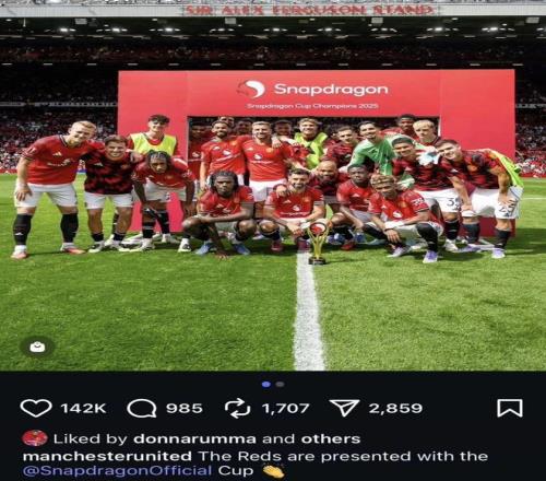 唐纳鲁马点赞曼联夺冠照，2600万可买到！其周薪30万需先卖奥纳纳