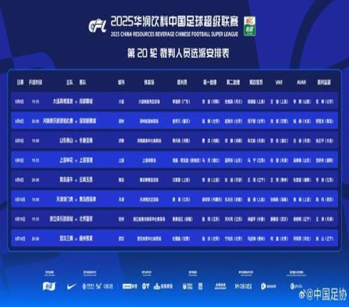 中超第20轮裁判：新加坡国际级裁判塔基将执法上海德比