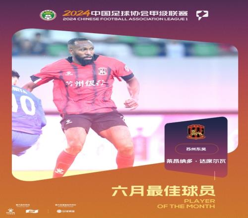 东吴外援莱昂纳多:很开心获得中甲月度最佳球员,我的偶像是小罗