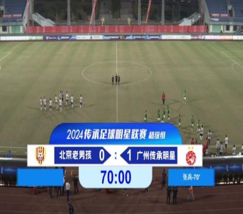 老甲A超级组:徐阳铲射中柱、张兵补时绝杀,广州1-0胜北京