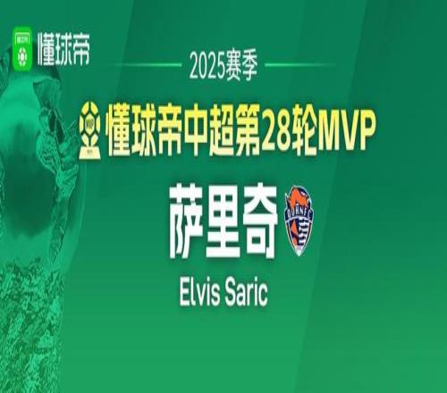 懂球帝2025赛季中超第28轮MVP：萨里奇
