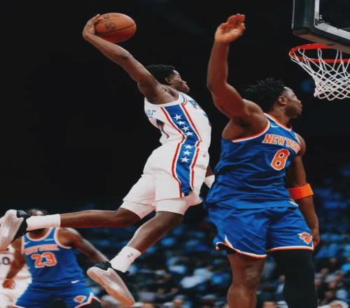 天赋！76人官方晒埃奇库姆比赛炸裂扣篮瞬间