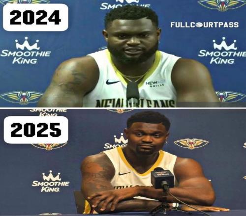 不是胖虎了美媒晒锡安对比照！去年那胖了样今年同时期瘦身明显