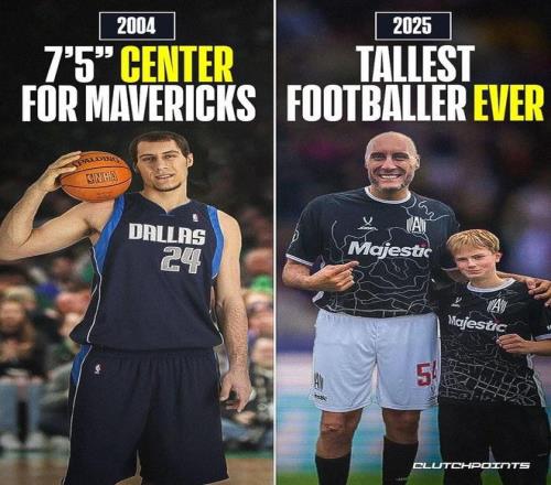 足篮两开花！2米26前NBA中锋转行踢足球40岁上演职业联赛首秀