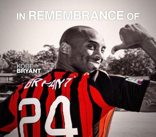 红黑之心科比47岁诞辰，米兰官方社媒晒海报纪念