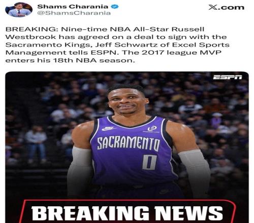 正式签约加盟！威少！