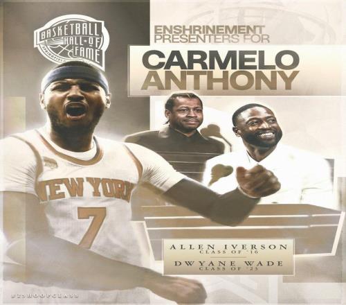 安东尼选择韦德和艾弗森，担任自己的名人堂引荐人