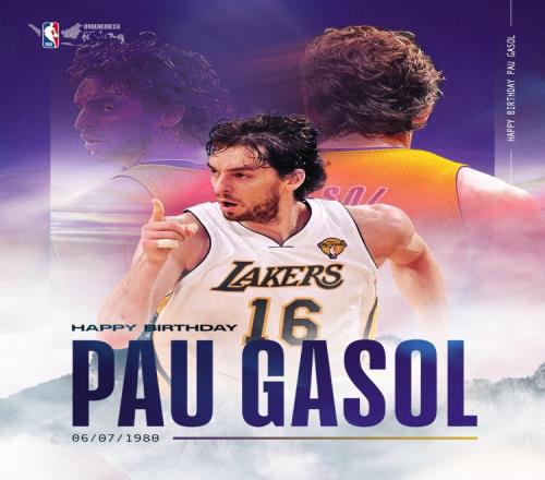 真挚的祝福!祝两届总冠军球员大加索尔45岁生日快乐 真挚的祝福!祝两届总冠军球员大加索尔45岁生日快乐