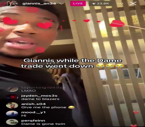 字母哥得知利拉德回归开拓者：我的天哪我简直不敢相信