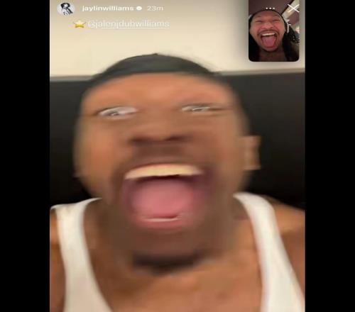 杰伦威廉姆斯入选全明星雷霆众将送祝福&杰林舔个大舌头