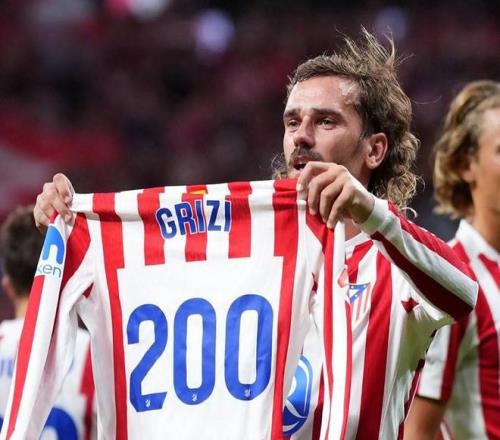 107场43球，格列兹曼已连续12个赛季欧冠取得进球