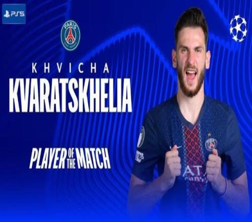 1进球+4关键传球，克瓦拉茨赫利亚当选巴黎40亚特兰大全场最佳