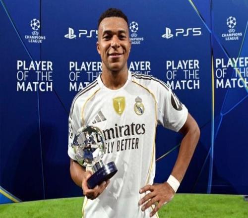 扛着皇马前行！姆巴佩点射双响+斩获MVP64场50球仅次C罗+欧冠第6