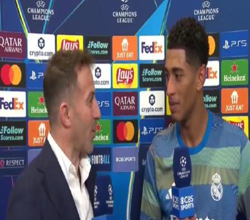 贝林厄姆：本赛季欧冠首次首发，我感觉很自在，踢得也很尽兴