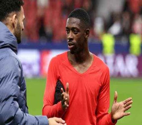 赛后和登贝莱交换了球衣，阿莱士加西亚：他是最棒的球员