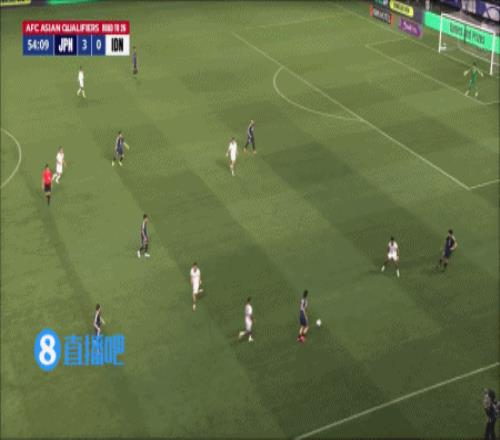 太丝滑了！日本3分钟2球50领先印尼，进攻水银泻地传进印尼大门