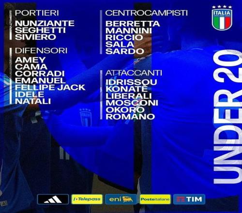 意大利U20世界杯大名单:米兰和国米各两人入选,皇马1人 意大利U20世界杯大名单:米兰和国米各两人入选,皇马1人