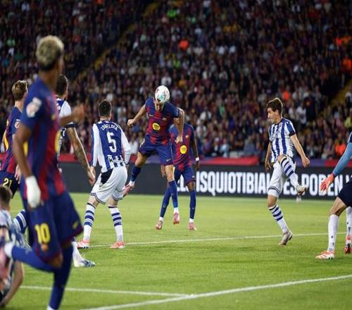 巴塞罗那21皇家社会登上联赛榜首