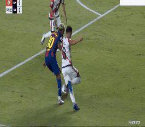 【西甲】巴列卡诺1比1巴萨亚马尔点射破门