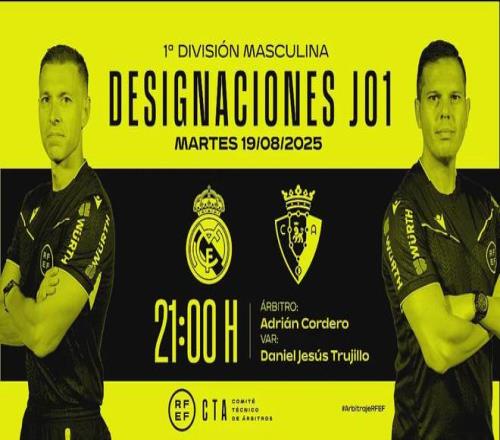 西足协公布皇马战奥萨苏纳主裁，此前执法皇马两胜一平一负