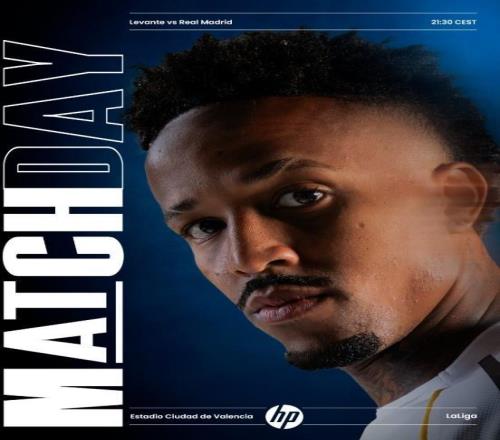 皇马发布客战莱万特海报，米利唐单人出镜