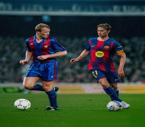 德容是巴萨队史出场第二多的荷兰人，追平科曼