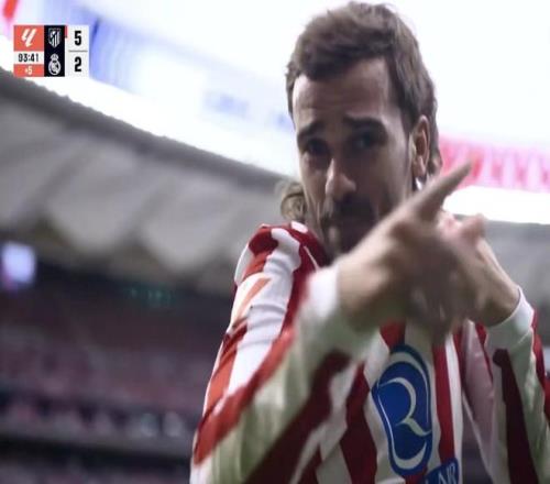 马德里德比破门，格列兹曼结束长达238天的西甲进球荒