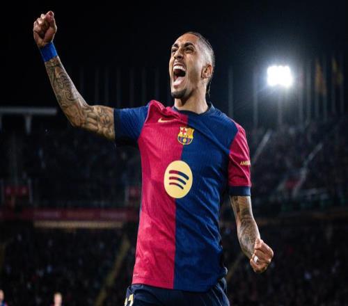 直接参与100球！加盟巴萨以来，拉菲尼亚145场55球45助