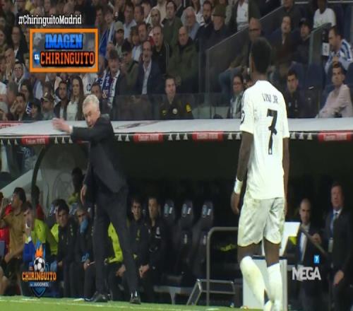 安切洛蒂比赛中“警告”维尼修斯：如果不参与防守就换下