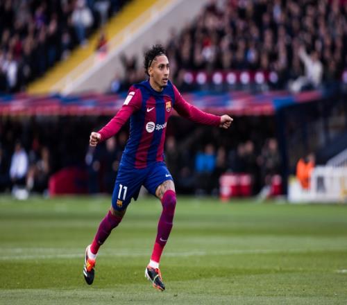 9球3助攻,拉菲尼亚并列2024年欧冠直接参与进球数最多球员