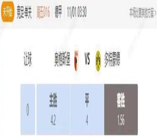 德甲+西甲串关分享奥格斯堡VS多特蒙德+赫塔费VS赫罗纳