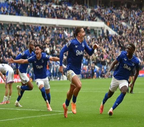 第93分钟绝杀，格拉利什斩获埃弗顿生涯首球