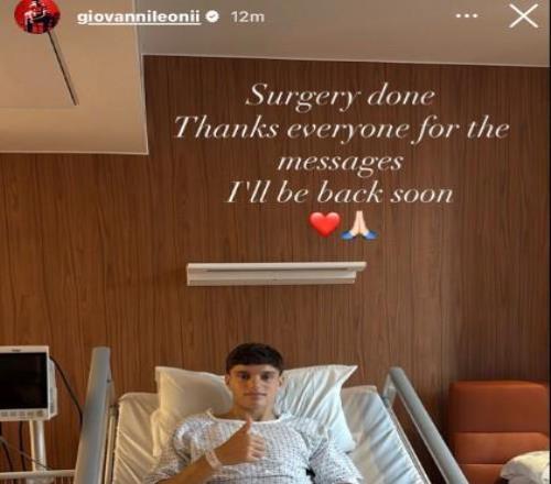 莱昂尼手术成功报平安：谢谢大家的支持和留言，我会很快回来的