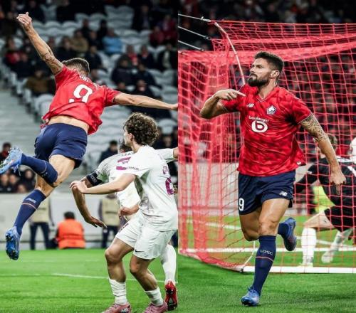 飞翔的大吉鲁吉鲁高高跃起头球制胜，近39岁高龄回欧洲5场3球