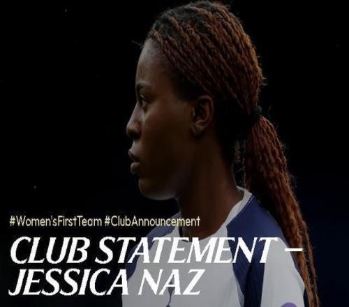 热刺官方：谴责对女足球员杰西卡纳兹的种族歧视行为