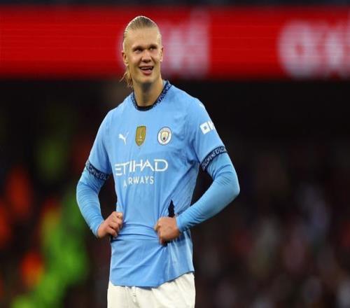 哈兰德91球成为曼城队史英超第二射手，仅次184球的阿圭罗