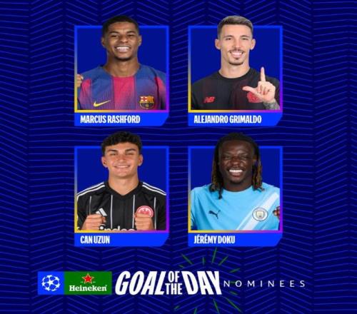 欧冠首轮第三日最佳进球候选：拉师傅世界波、多库一条龙在列