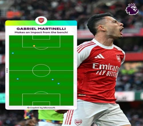 绝平！马丁内利替补登场后只有5次触球，3次在后场1次在禁区