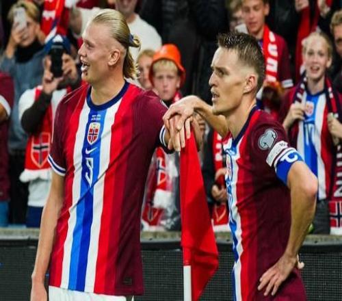 挪威双子星！哈兰德、厄德高包揽欧洲世预赛进球、助攻榜第一