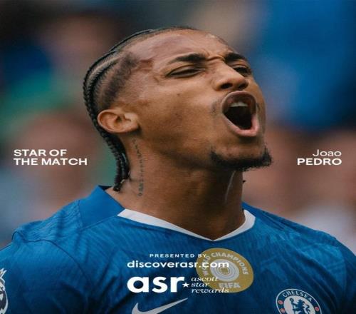 头球破门，若昂佩德罗当选切尔西vs富勒姆一役队内最佳球员