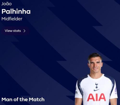 能攻善守，帕利尼亚当选英超官方球迷票选全场最佳球员