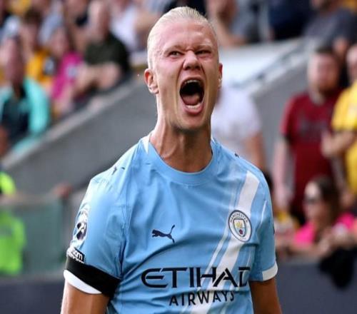 自加盟曼城以来哈兰德英超客场打进39球，同期所有球员第一