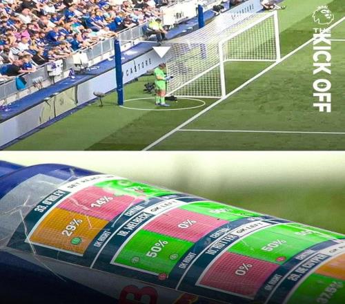 英超官推晒照：皮克福德水壶有维尔贝克罚点习惯，看完后成功扑点