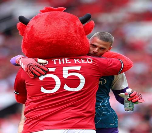 欢迎回家，德赫亚赛前热身时老特拉福德球迷为他送上掌声