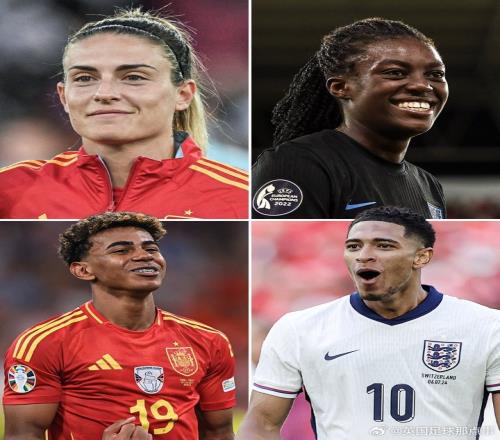 连续2年相同对决2024&2025男女足欧洲杯决赛：西班牙vs英格兰